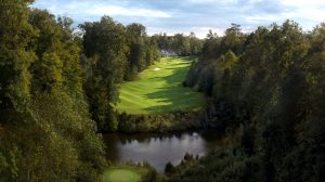 The 18th hole at the Green Course, Golden Horseshoe Golf Club