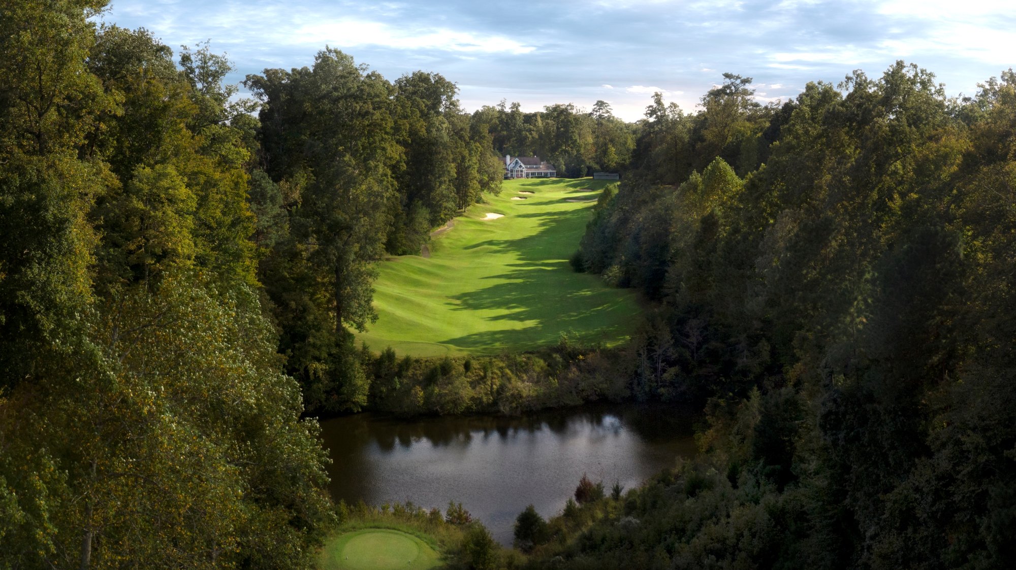 The 18th hole at the Green Course, Golden Horseshoe Golf Club